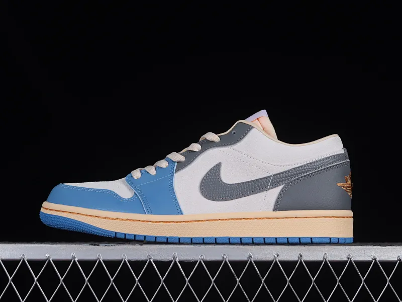 All categories Air Jordan Jordan series basketball shoes Air Jordan 1 Low G version pure original Air Jordan 1 Low "UNC Grey" AJ1 Joe 1 cement North Carolina blue low-top basketball shoes DZ5376-469